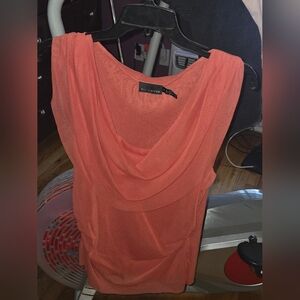The Limited Sheer Sleeveless Cowl Neck Top XL